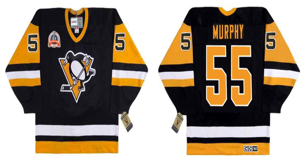 2019 Men Pittsburgh Penguins 55 Murphy Black CCM NHL jerseys